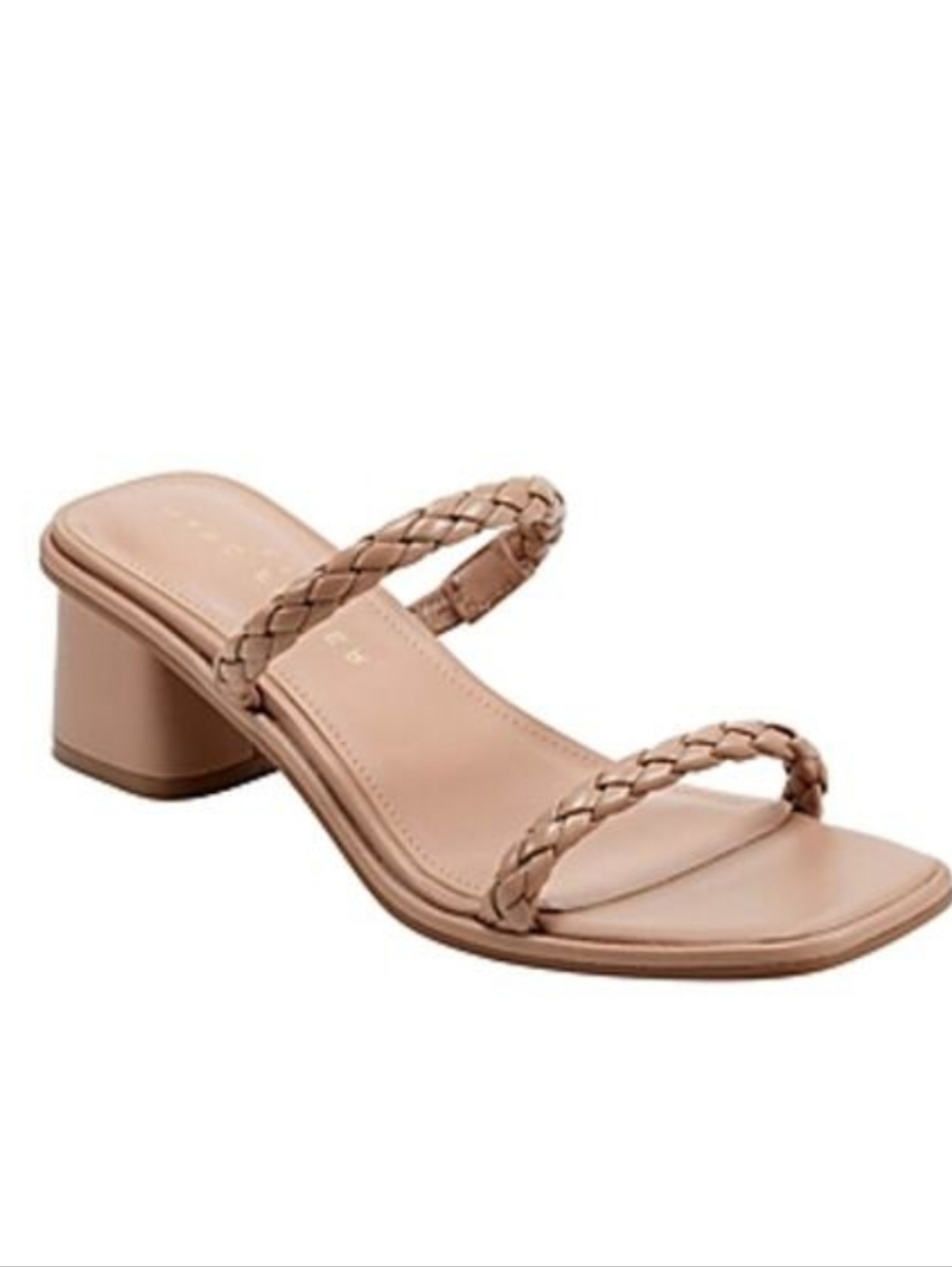 Marc Fisher Thoral Women's Braided Strap Block Heel Sandal - Nude Size 8